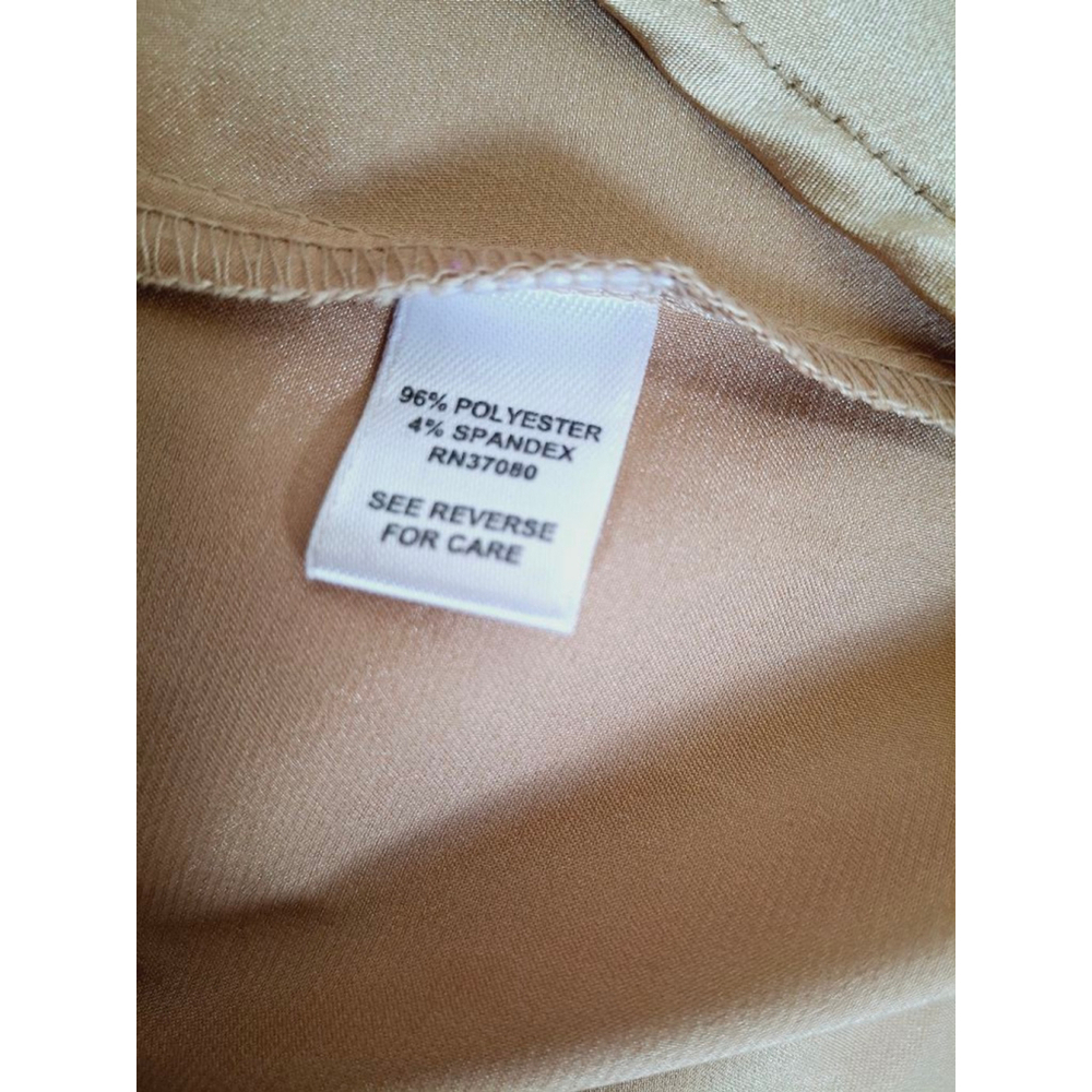 Women's Cato Blouse - XL - Gold Holiday button front silky soft disco career - Picture 4 of 4